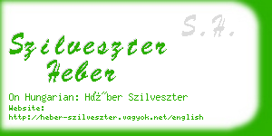 szilveszter heber business card